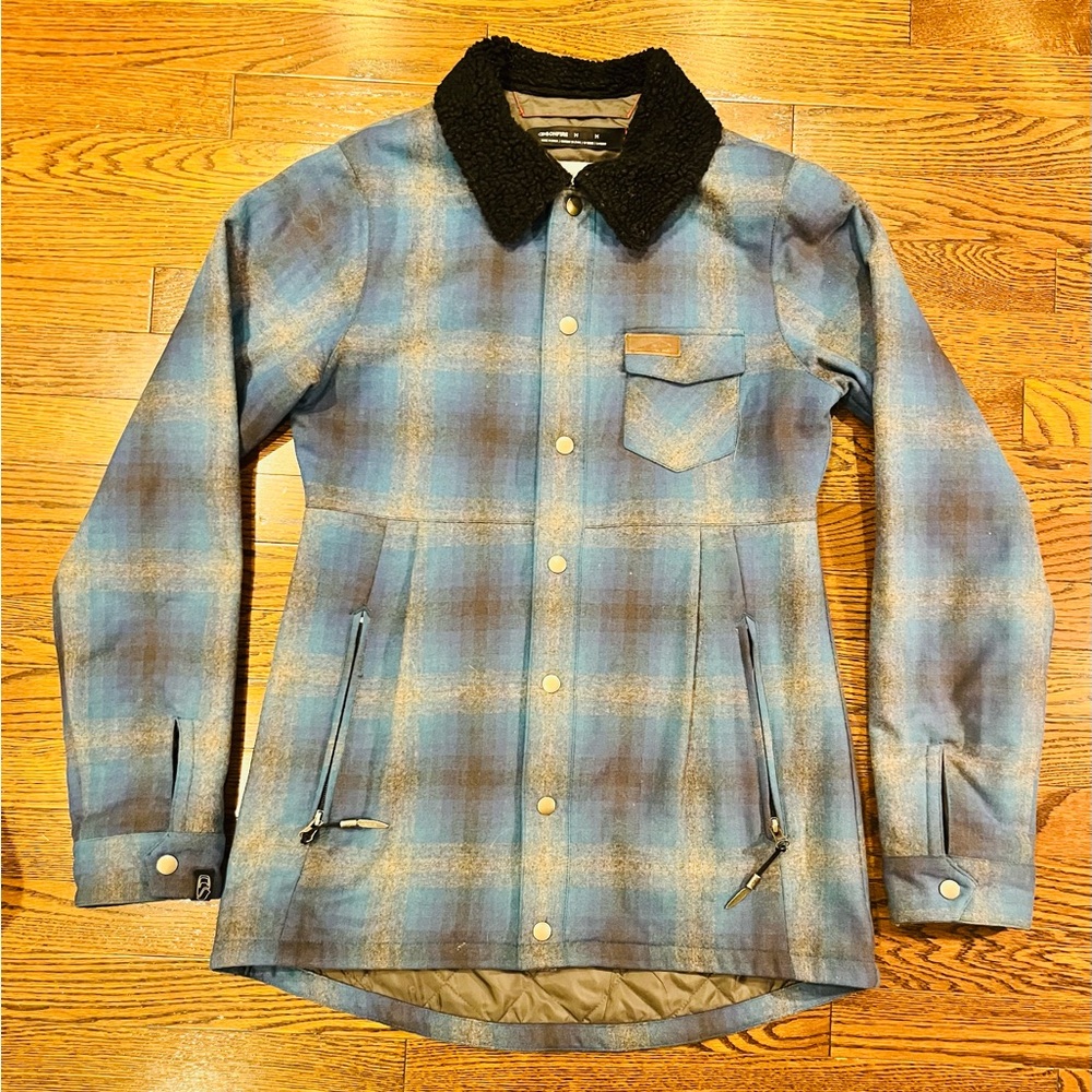 Bonfire Plaid Wool Jacket w/ Sherpa Collar — Pendleton